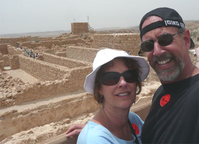 Carol and David at the top of Masada