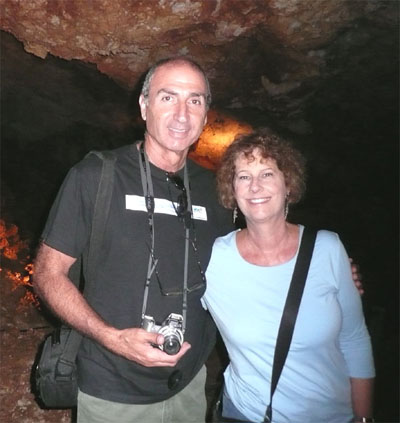 Shlomo and Carol inside Soreq Cave