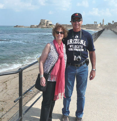 Carol and Shlomo at Caesarea