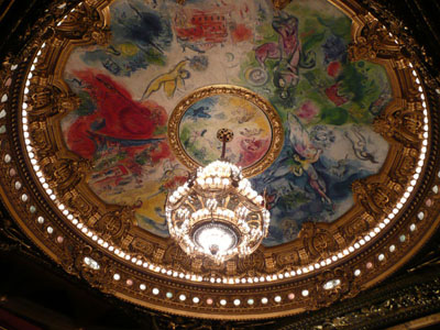 Marc Chagall’s beautiful chadelier at the Opera