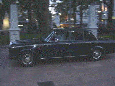 Prince Charles drives by