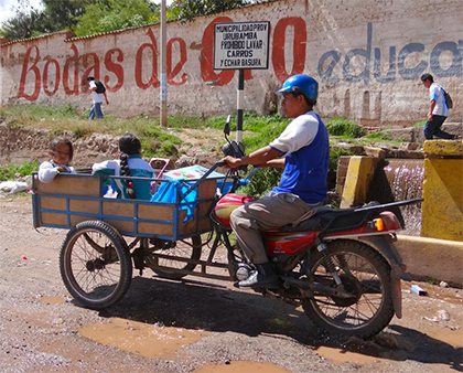 Popular form of transportation in the Sacred Valley