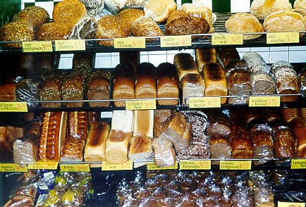 Many varieties of breads...