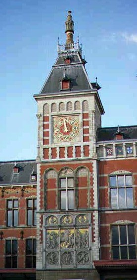 The ornate weather vane at Centraal Station