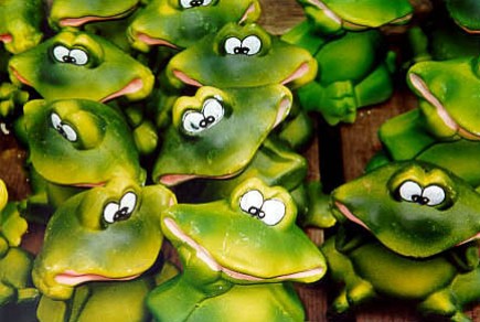 Frogs at the Bloemenmarkt