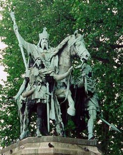 Statue of Charlemagne at Notre-Dame