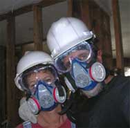 Carol and David on the job