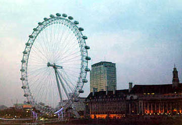 London Eye at dusk