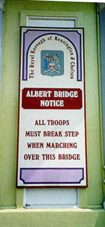 Sign on Albert Bridge