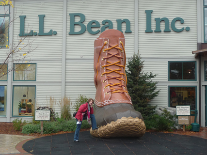 Carol at the L.L.Bean Outlet Mall