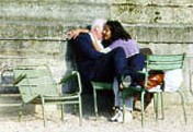 Lovers at the Luxembourg Gardens