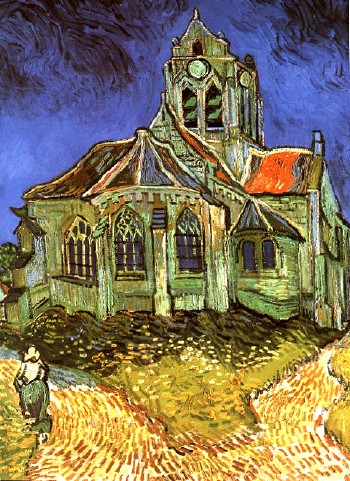 L'eglise d"Auvers-sur-Oise, vue du chevet