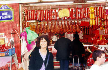 Carol in her favorite environment - a market in Paris