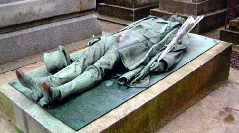 The tomb of Victor Noir, said to have powers of fertility...