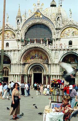 Carol at the Basilica di San Marco in the Piazza San Marco