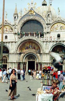 Carol at the Basilica di San Marco in the Piazza San Marco